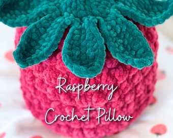 Giant Crochet Raspberry Pillow Pattern: Amigurumi Fruit (PDF Pattern)