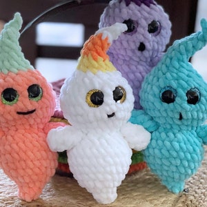 CROCHET GHOST pattern, crochet baby ghost, crochet candy corn pumpkin ghost, tiny ghost, easy crochet ghost pattern, easy PDF ghost pattern,
