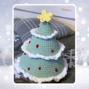 Weihnachtsbaum-Kissen-Häkelanleitung: Weihnachtsdekoration (PDF-Muster)