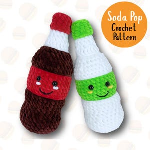 Crochet Soda Plushie Pattern: Beginner Friendly Amigurumi (PDF Download)