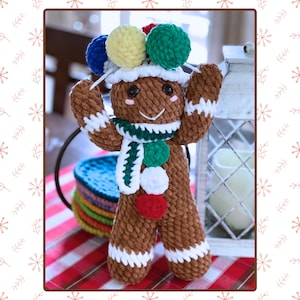Lebkuchenmann Häkelanleitung: Weihnachts-Amigurumi Plüschtier (PDF Digital Download)