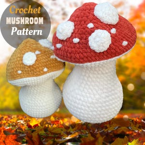 Mushroom Plushie Crochet Pattern: Cottagecore Amigurumi (US Terms) (Instant Download)