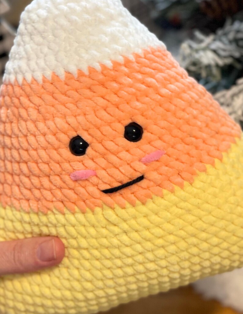 Easy Crochet Candy Corn Pillow Pattern: Halloween Pillow Plushie ...