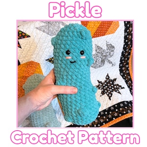 Patrón de peluche de pepinillo encurtido a crochet (descarga en PDF)