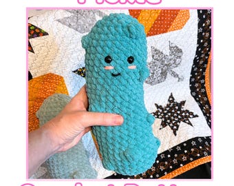 Crochet Dill Pickle Plushie Pattern (PDF Download)