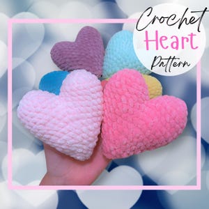 Crochet Heart Pattern, Crochet Valentines Pattern, Amigurumi Heart, Crochet Pattern,  Heart Crochet Pattern, Valentine Day Crochet Pattern,