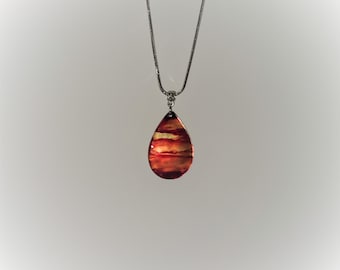 Hawaiian Sunset Teardrop Necklace