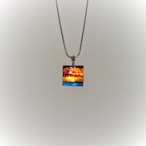 Hawaiian Sunset Square Necklace image 1