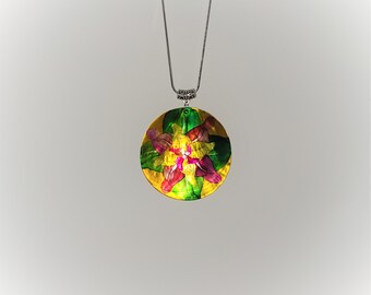 Abstract Flower 3 Round Necklace