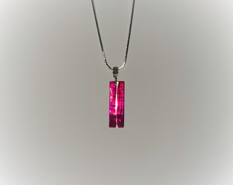 Pink Rectangle Necklace