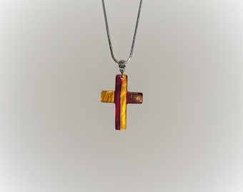 Red/Yellow Cross Necklace