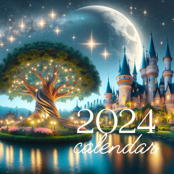 2024 Fantasy Wall Calendar Etsy