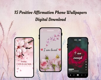 Fondos de pantalla con afirmaciones positivas para el móvil: Frases motivacionales (descarga digital)