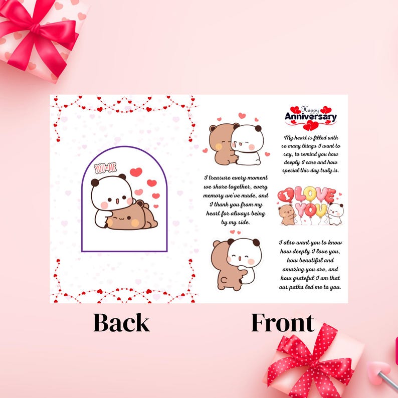 Bubu & Dudu Anniversary Card - Romantic Love Letter Card - Digital ...