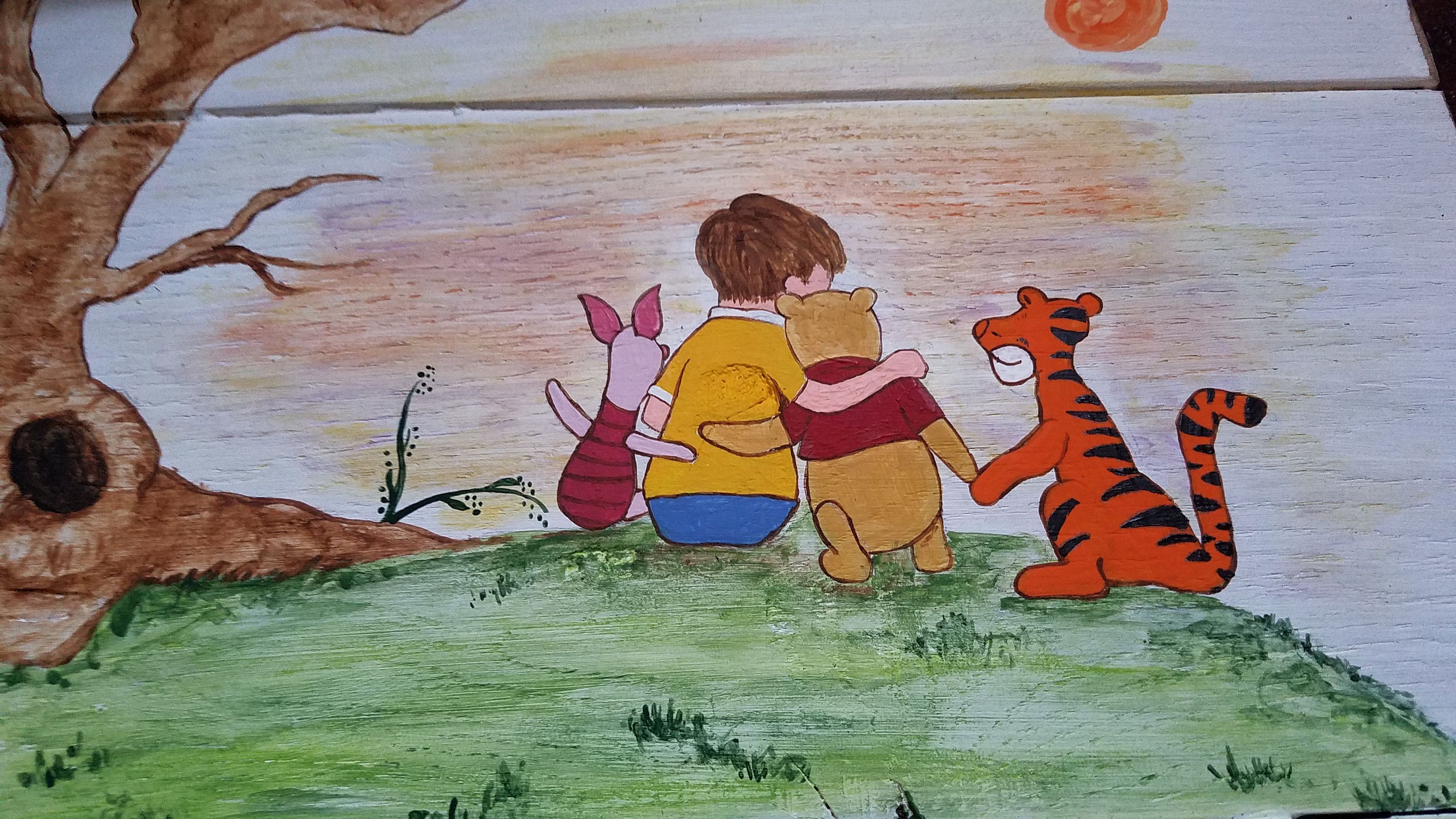 Rustic Winnie the Pooh Sunset Wall Decor you Are Braver Etsy