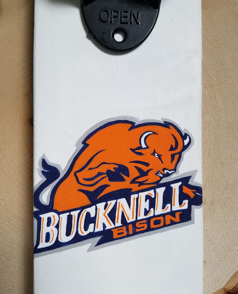 Bucknell Bison Hand Painted Collegiate Bottle Opener Etsy