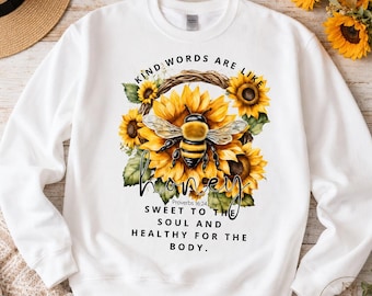 Bee Sunflower Sublimation Design: Christian Bible Verse PNG (Digital Download)