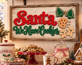 Santa We Have Cookies xTool Laser File, Christmas SVG/PNG, xTool Design (Digital Download)