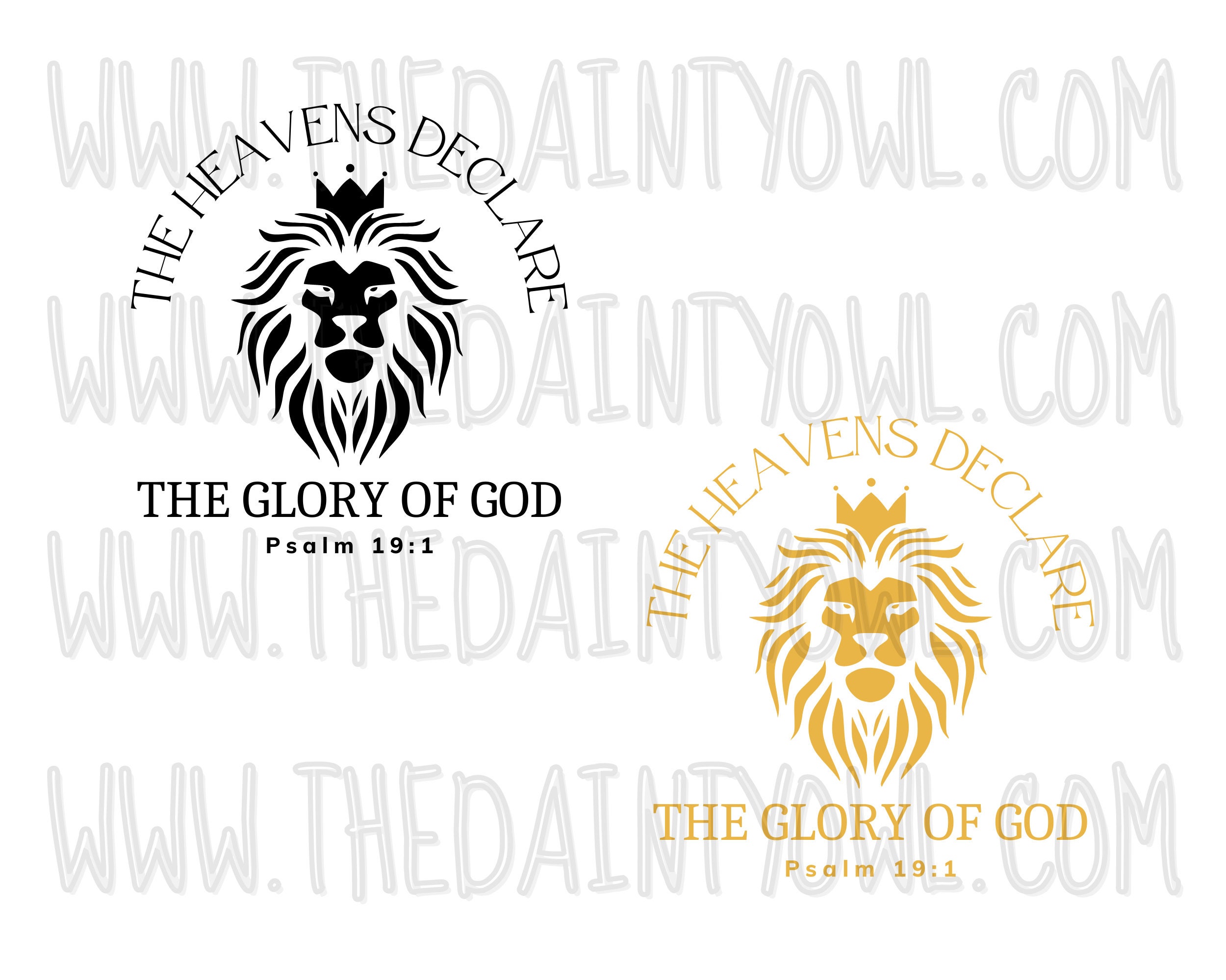 Psalm 19 :1 SVG PNG the Heavens Declare the Glory of God 