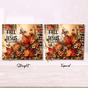 Fall for Jesus 20oz Tumbler Wrap Design: Höstlöv, Kristen tro (PNG) bild 8