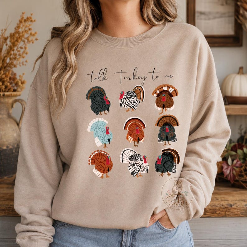 Talk Turkey to Me PNG: Thanksgiving Turkey Chart Design (Digital Download) Bild 3