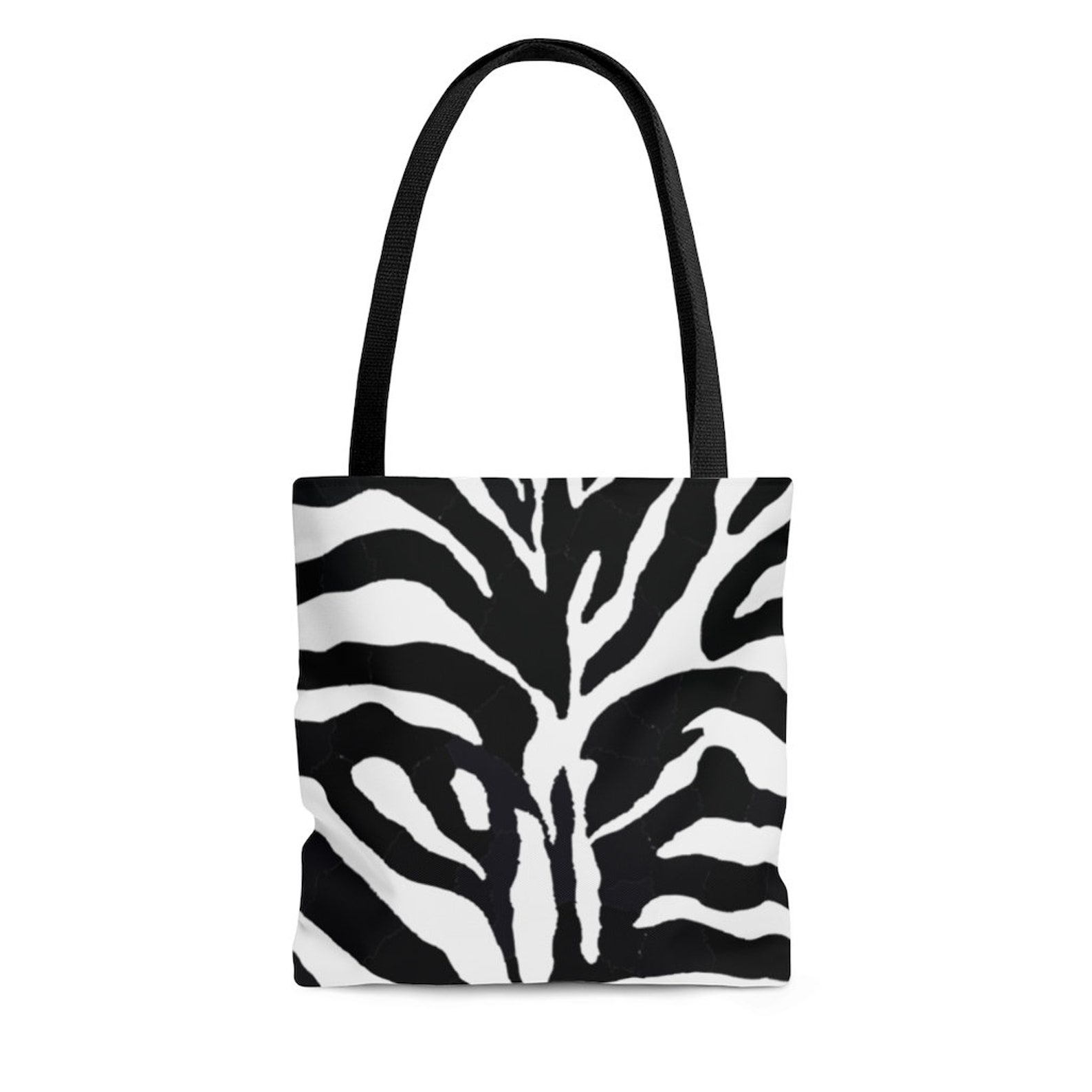 Zebra Print AOP Tote Bag Zebra Pattern Print Shoulder Bag Faux Etsy