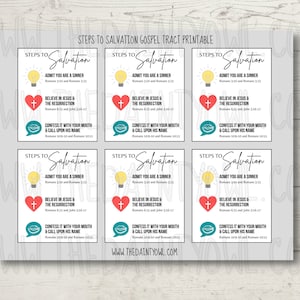 Salvation Tract Printable Gospel Tract Instant Download Evangelism ...