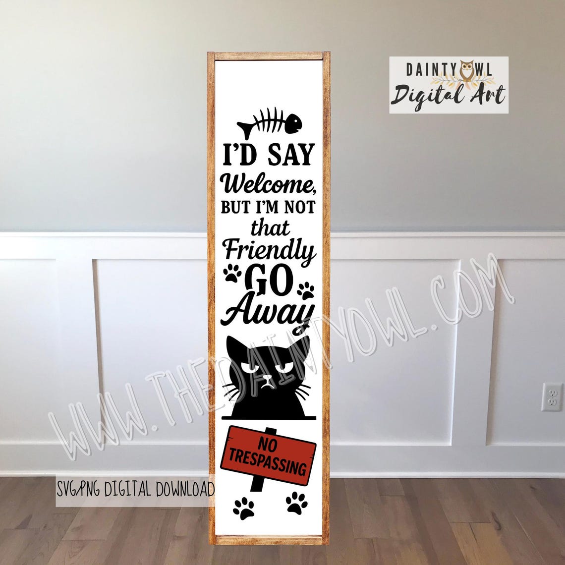Work Sign Grumpy Cat SVG/PNG Grumpy Cat Go Away Porch Sign: Sarcastic Cat Art (digital ...