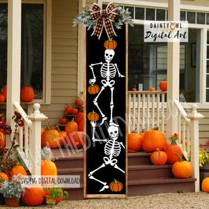 SVG/PNG- Skeletons Halloween Porch Leaner, Skeleton Jugglers Digital Porch Leaner, Halloween Porch Leaner Art, Juggling Skeletons Sign SVG