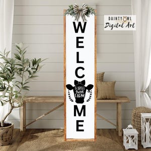 Farm Sweet Farm Cow Porch Leaner SVG/PNG (Digital Download)