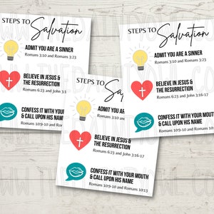 Salvation Tract Printable Gospel Tract Instant Download Evangelism ...