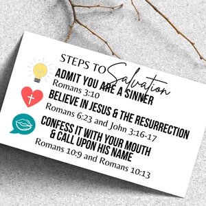 Salvation Tract Printable Gospel Tract Instant Download Evangelism Tools Christian Printable Tracts Bible Scripture Tract Gospel Printable