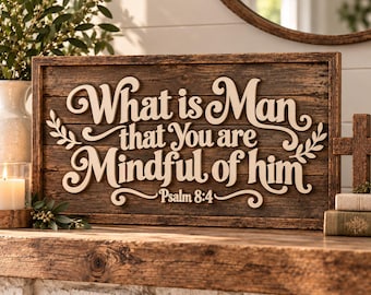 What is Man Psalm 8 Sign SVG/PNG, Christian xTool Laser File (Digital Download)