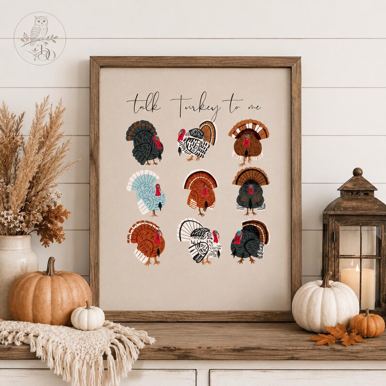 Talk Turkey to Me PNG: Thanksgiving Turkey Chart Design (Digital Download) Bild 4