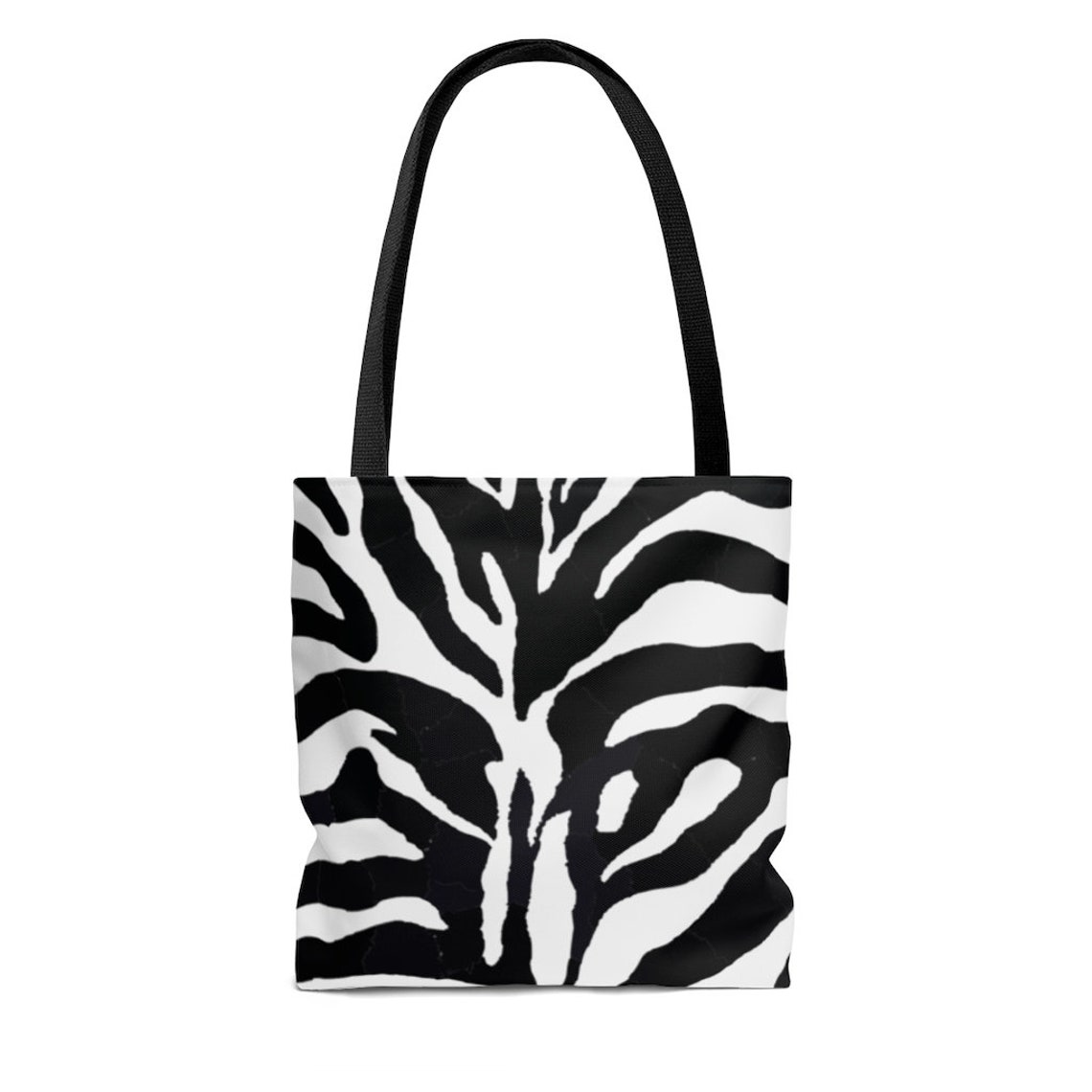 Zebra Print AOP Tote Bag Zebra Pattern Print Shoulder Bag Faux | Etsy