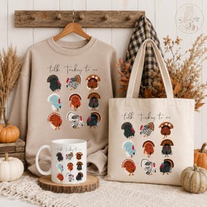 Talk Turkey to Me PNG: Thanksgiving Turkey Chart Design (Digital Download) Bild 2