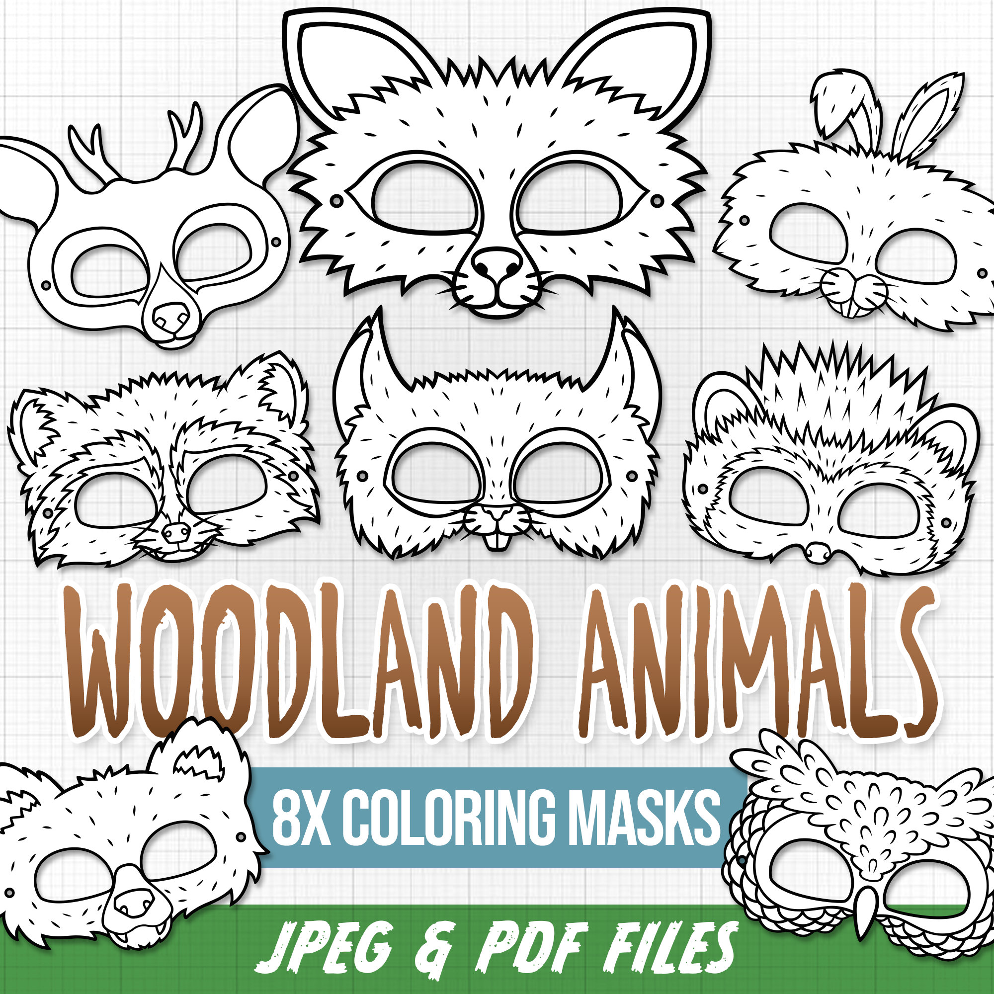 printable-woodland-animal-masks-cute-wilderness-creature-coloring-pages-color-your-own-mask-kids-preschool-activities-teacher-craft-idea-etsy for Free Printable Animal Masks To Colour Printable Woodland Animal Masks. Cute Wilderness Creature Coloring Pages. Color Your Own Mask. Kids Preschool Activities. Teacher Craft Idea - Etsy for Free Printable Animal Masks To Colour