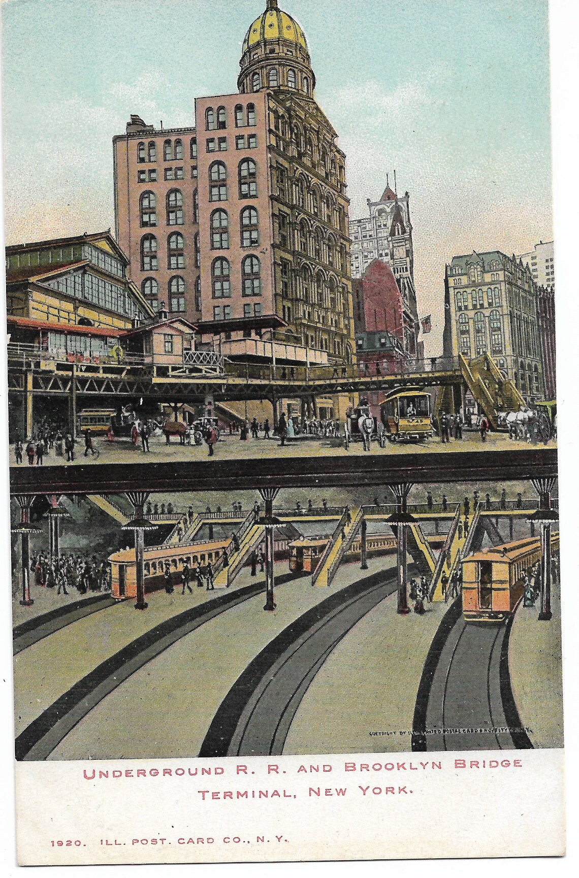 Underground RR Brooklyn Bridge Terminal New York Postcard Etsy