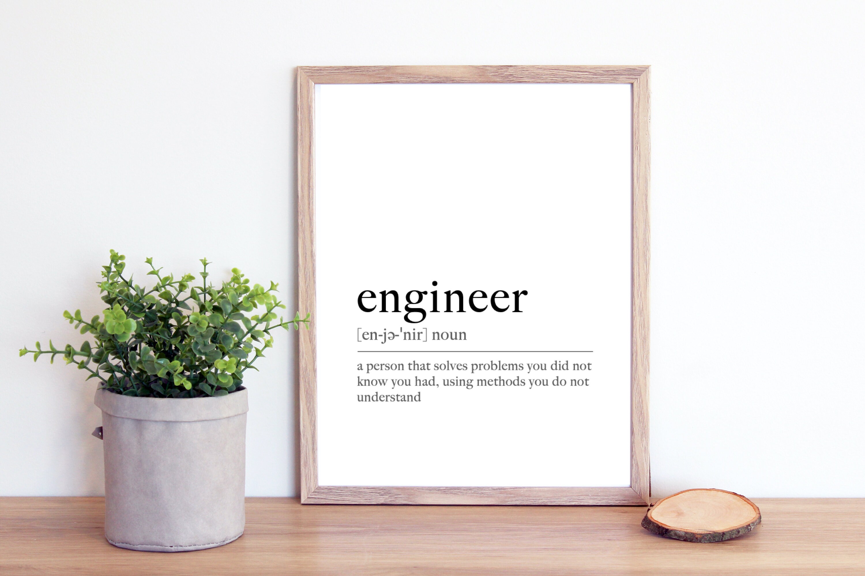 Engineer Definition Printable Wall Art Engineer Print Engineer Poster Engineer Quote Engineer Printable