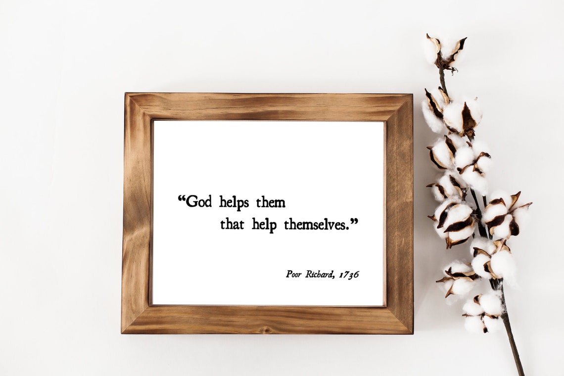 God helps them that help themselves Digital Download Etsy