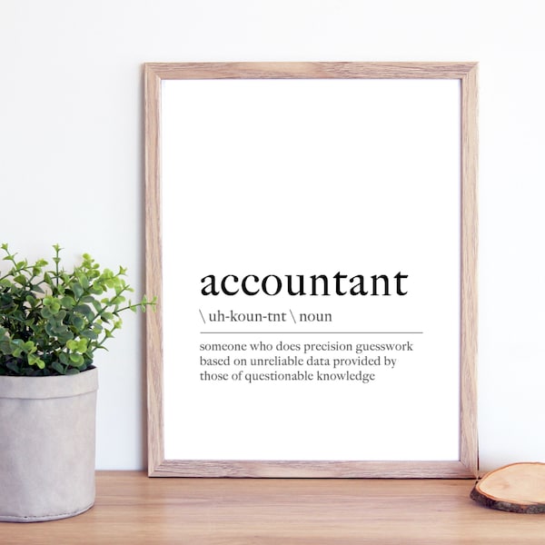 Accountant Definition Printable Wall Art Accountant Print Accountant Poster Accountant Quote Accountant Printable