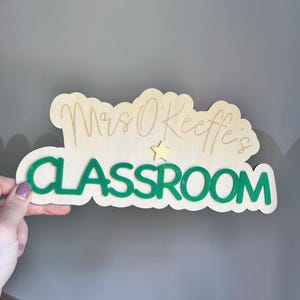 Personalised Classroom wall art school door sign