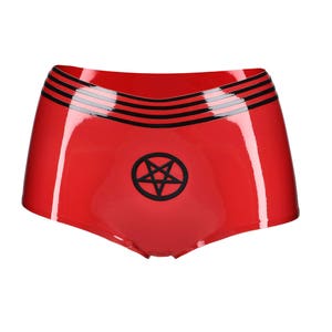 Majtki lateksowe Pentagram 666