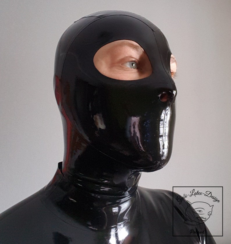 Latex Hood BDSM Without Lips Etsy