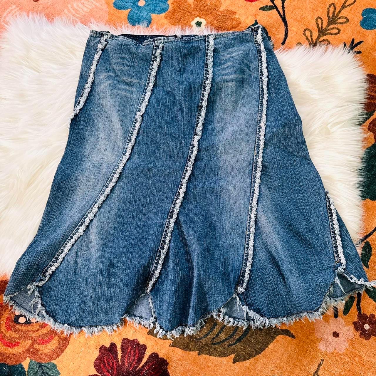 Maxi Denim Jean Skirt | Light Washed-Out Blue – Fame on Central 