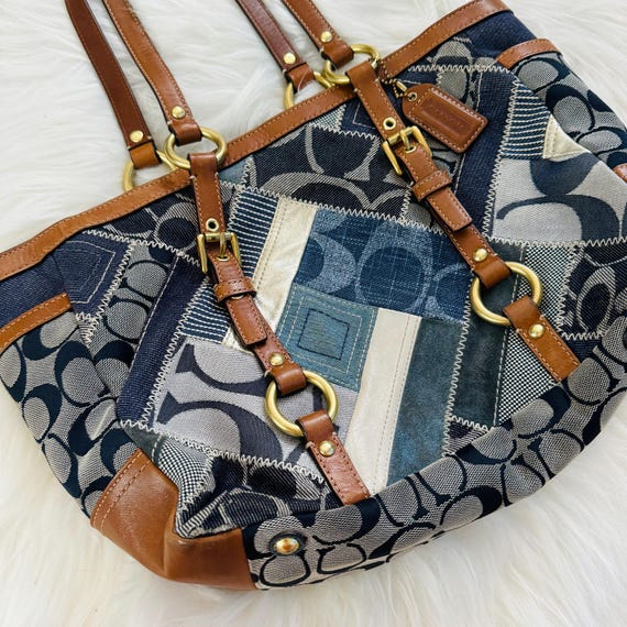 Vintage COACH Denim Jean Signature Indigo Patchwork Gallery