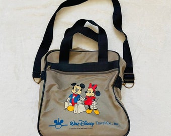 Vintage 80s walt disney mickey and minnie travel bag purse backpack