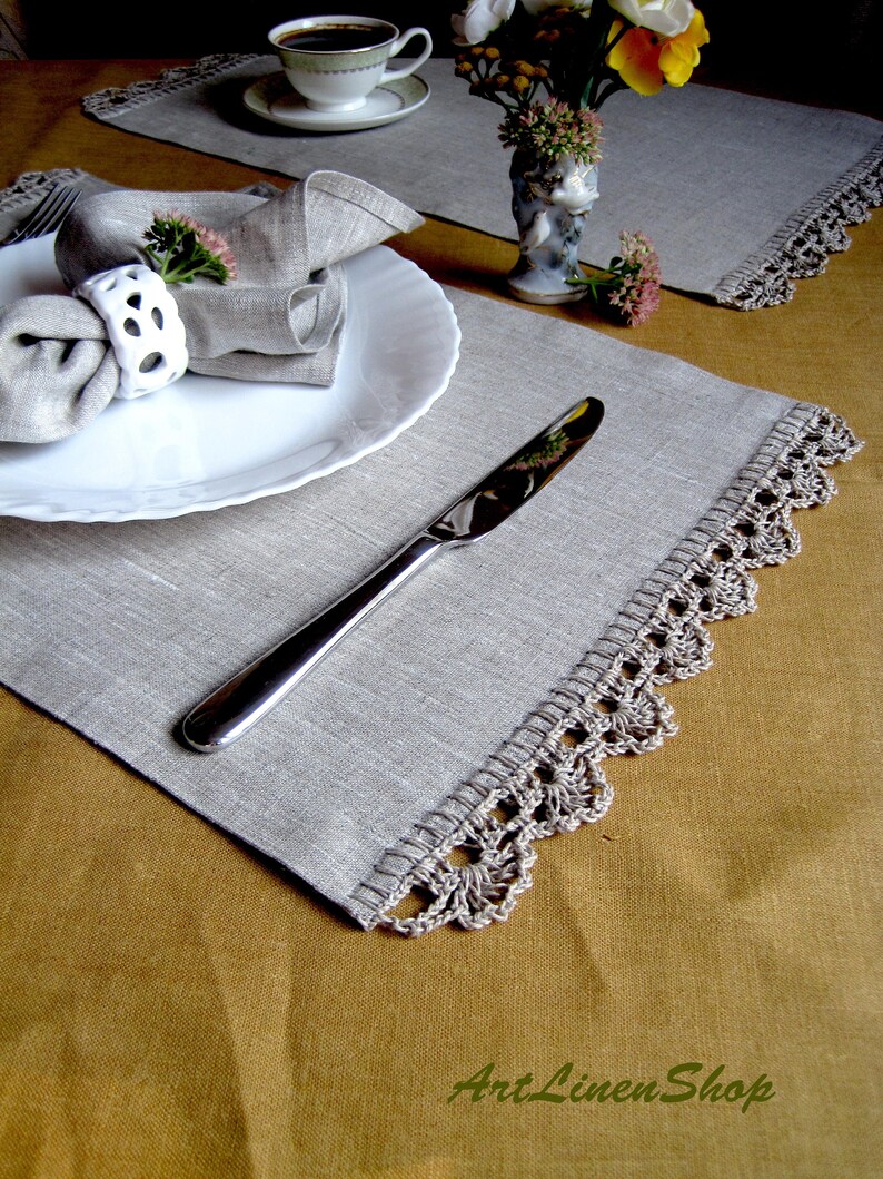 Linen Placemats Wedding Natural Table Mats Rustic Placemats Etsy