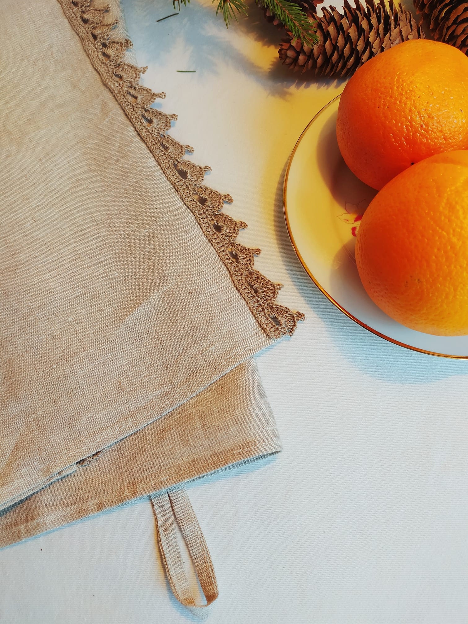 Rustic towels Lace and linen towels Gray kitchen towels set Etsy