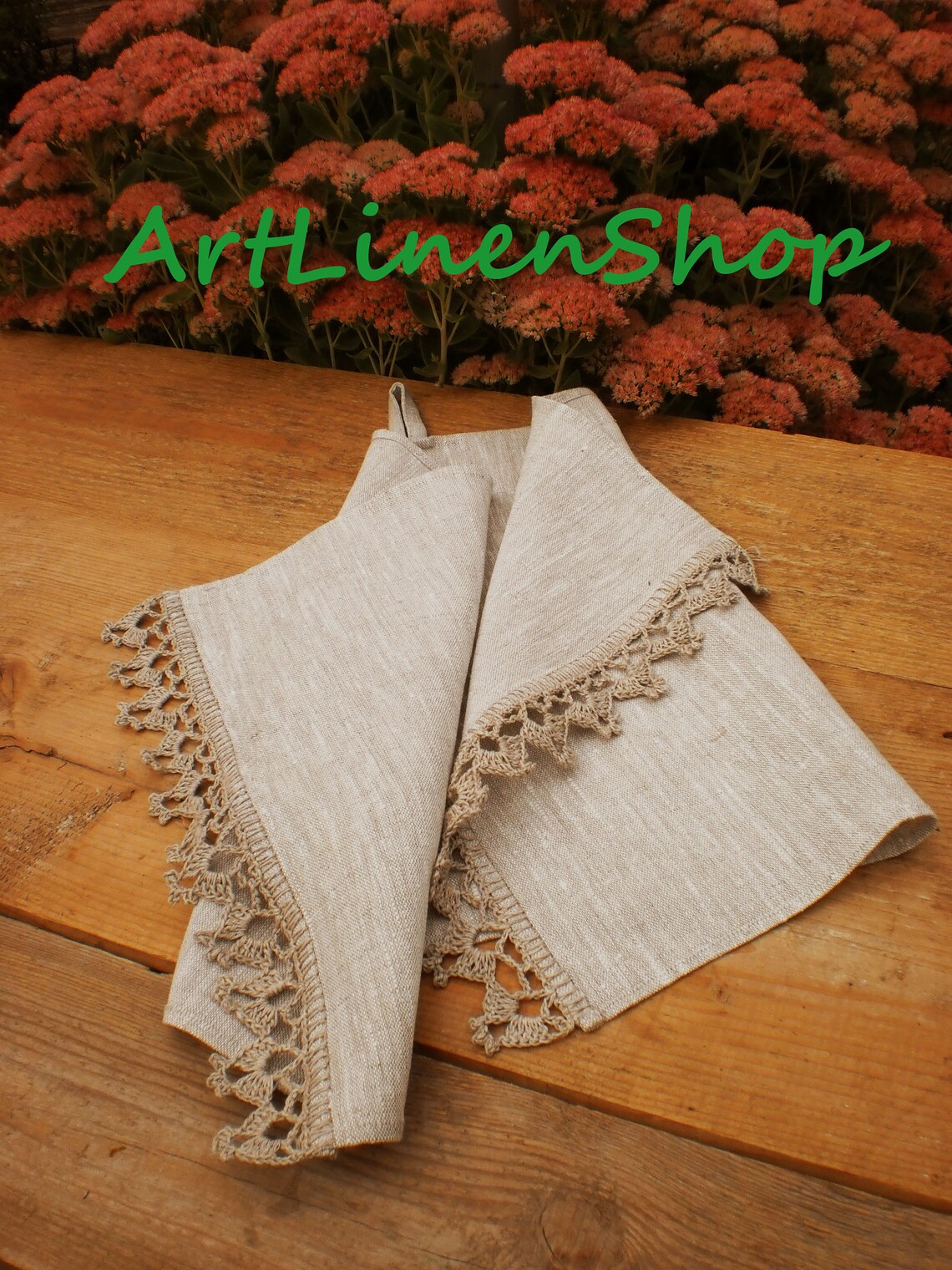 Rustic linen towels Hand lace towels Face organic towels set Etsy